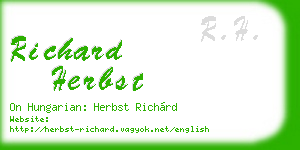 richard herbst business card